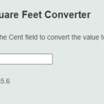 10 Cent to Square Feet Converter