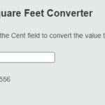 100 Cent to Square Feet Converter