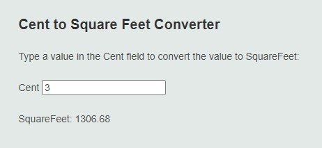 3 Cent to Square Feet Converter